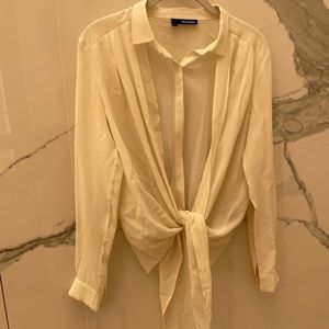 The Kooples White Blouse w/ Front Tie